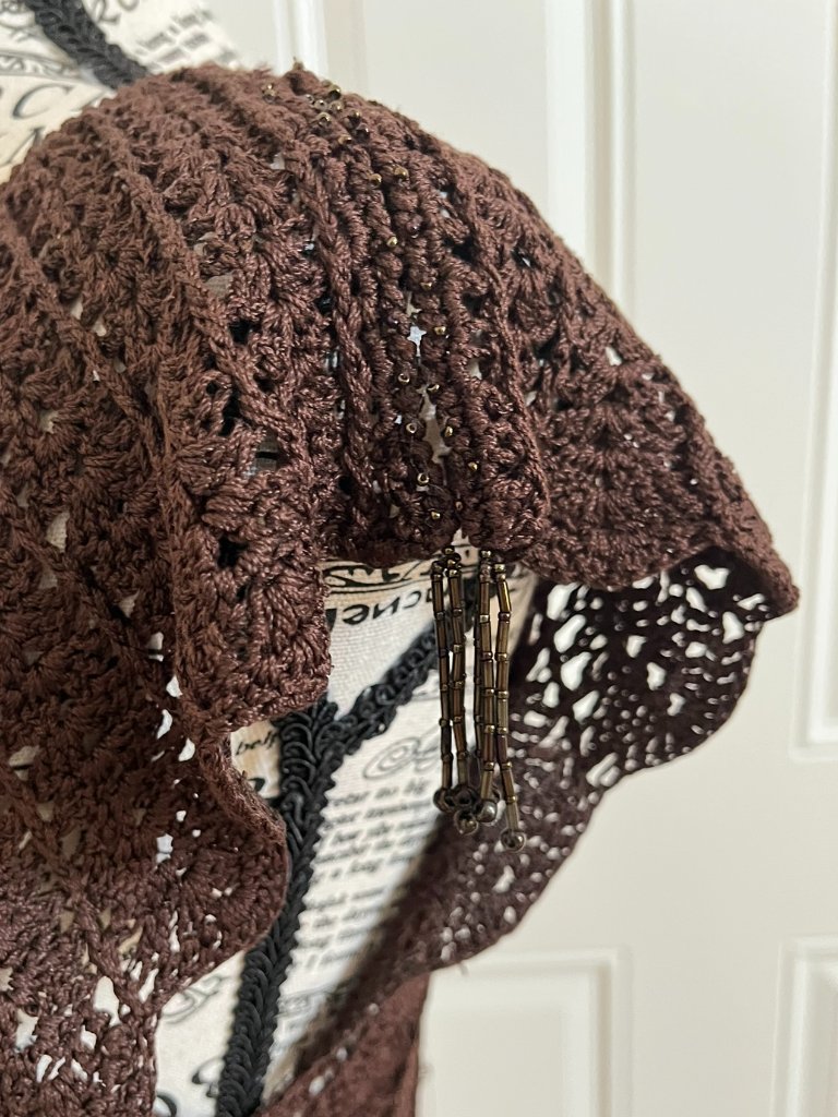The Limited Brown Crochet V-Neck Top, Size S — image 8 of 8